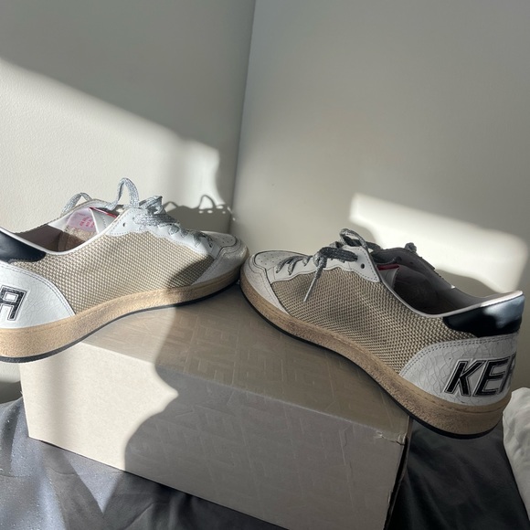 Golden Goose Ball Star sneakers in leather and mesh with black heel tab. - Picture 4 of 9